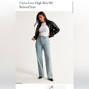 Abercrombie & Fitch Curve Love High Rise 90s Relaxed Jeans